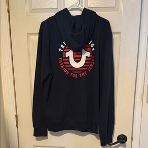 True Religion Navy Zip-Up Hoodie